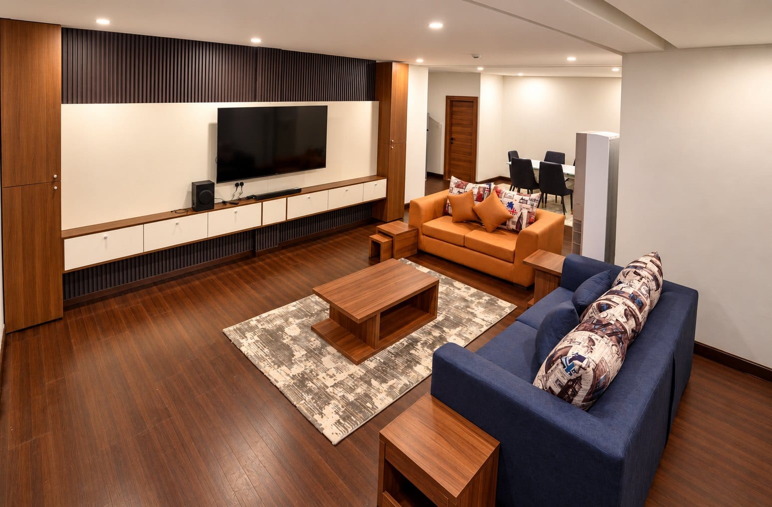Penthouse Perfection: lounge and dining area